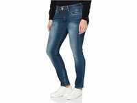 Herrlicher Damen Piper Slim Jeans, Blau (Scrub 014), 25W / 32L