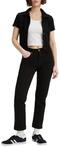 Levi's Damen Jeanshose 501 Crop High Rise, Straight Fit, Schwarz (Black Sprout),