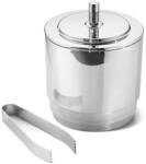 Georg Jensen Manhattan Ice Eimer und Zange, SS, 1,5l, Edelstahl, silber, 14,6 x 14,6