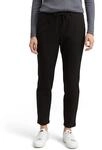 TOM TAILOR Damen 1008375 Jersey Loose Fit Stoffhose, 14482 - Deep Black, 42W / 32L EU