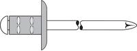 GESIPA Blindniete PolyGrip 250 St&uuml;ck (Alu/Stahl 4,8x17, Nietschaft-&oslash; 4,8 mm,