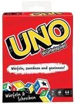 Mattel Games GKD66 - UNO W&uuml;rfelspiel f&uuml;r die ganze Familie, mit...
