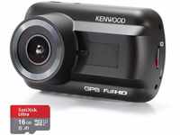 Kenwood DRV-A201 Full-HD-Dashcam mit 3-Achsen G-Sensor und GPS, inkl. 16GB Micro