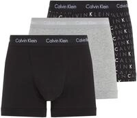 Calvin Klein Herren 3er Pack Boxershorts Trunks Unterw&auml;sche, Mehrfarbig (Black/Grey