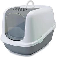 XXL Katzentoilette NESTOR JUMBO weiss-grau speziell f&uuml;r gro&szlig;e Katzenrassen