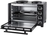 Unold 68885 All in One Minibackofen - 30L Garraum, 600-1.000 Watt Kochplatten,