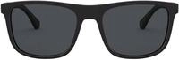 Emporio Armani Herren 0EA4129 Sonnenbrille, Blau (Matte Black), 56