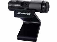 AVerMedia Live Streamer Webcam PW313, Sichtschutzverschluss, FHD 1080p-Videoanruf und