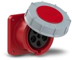 PCE 335-6 CEE-Anbausteckdose 63A 5p 6h IP67 I gerade 100&times;100 mm I Power Twist