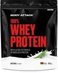 Body Attack 100% Whey Protein Natural - 900 g - Made in Germany - Extra cremiges