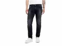 Replay Herren Jeans Anbass Slim-Fit mit Comfort Stretch, Dark Grey 097 (Grau), 34W /