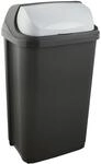 keeeper Abfallbeh&auml;lter mit Rolldeckel, 50 l, Rasmus, Graphit-Grau