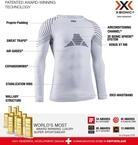 X-Bionic Invent 4.0 Lang&auml;rmliges Kompressions-Jersey-T-Shirt Wei&szlig; Frau Gr&ouml;sse XS