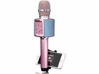 Lenco BMC-090 - Karaoke Mikrofon - Bluetooth V4.2 - Mit Smartphone-Halterung - 5 Watt