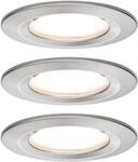 Paulmann 93458 Einbauleuchte LED Coin Nova rund 6,5W Eisen 3er-Set starr IP44