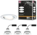 Paulmann 936.82 Einbauleuchte LED Nova Plus rund 3x6,8W Wei&szlig; matt schwenkbar dimmbar