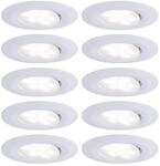 Paulmann 99924 Einbauleuchte LED Calla rund 10x5,2W Wei&szlig; matt schwenkbar