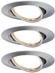 Paulmann Einbauleuchte LED Base rund 5W GU10 Eisen 3er-Set schwenkbar