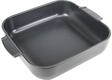 Peugeot Appolia Quadratische Auflaufform mit Griffen, Keramik, Schiefer/Grau,
