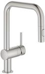 GROHE Minta, K&uuml;chenarmatur 2 Strahlarten (Wasserhahn K&uuml;che mit ausziehbarer...