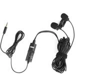 BOYA BY-M1DM Doppelter Lavalier f&uuml;r DSLR-Kamera, Schwarz