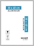 accent by nielsen Aluminium Bilderrahmen Accent, 30 x 40 cm, Silber