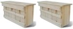 vidaXL 2X Holz Spatzenhaus Kolonienbr&uuml;ter Spatzenvilla Nistkasten f&uuml;r Sperling