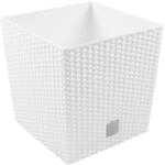 64 -Liter -Zeit Pot mit wei&szlig;em Plantarfand 40 x 40 x 40,8 cm.
