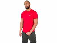 Alpha Industries Herren Basic T Small Logo T-Shirt, Speed Red, M