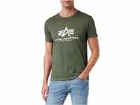 Alpha Industries Herren Basic T-Shirt, Dark Olive, L