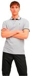 Jack & Jones Herren Slim Fit Polo Shirt JJEPAULOS Uni Sommer Hemd Kragen Kurz Arm