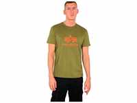 Alpha Industries Herren Basic T-Shirt, Khaki Green, S