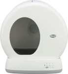 TRIXIE Selbstreinigende Katzentoilette, Kunststoff, wei&szlig; 53 &times; 55,5 &times; 52 cm,