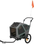 TRIXIE Fahrrad-Anh&auml;nger, grau/salbei S: 41,5 &times; 59 &times; 78/130 cm, Grundpreis: &euro;