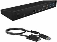 ICY BOX USB-C Docking Station (14-in-1) für 3 Monitore (3x HDMI & 2x DP), 5K...