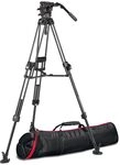 Manfrotto, Fluid-Videokopf 526 mit Fast Twin Videostativ 645, Tripod aus Carbon,