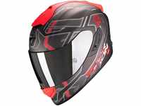 Scorpion Motorradhelm EXO-1400 AIR SPATIUM Matt Silver-Red, Schwarz/Rot, XL Nc