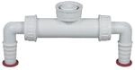 Dallmer washing machine double connection, 1 DN25, White, Plastic