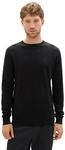 TOM TAILOR Herren 1012819 Basic Strickpullover Mit Crewneck, 29999 - Black, S EU