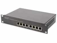 DIGITUS Gigabit Ethernet PoE+ Switch - 10 Zoll - 8 Ports - Unmanaged - IEEE 802.3at -