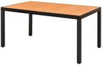 vidaXL Gartentisch Braun 150x90x74 cm Aluminium und WPC