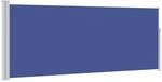 vidaXL Seitenmarkise 120x300cm Blau Sichtschutz Windschutz Sonnenschutz Balkon