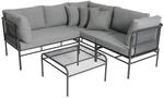 greemotion Lounge-Set Toulouse, Eisengrau, 4-teilig, Stahl | Set aus 2 x Bank, 1 x
