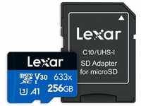 LEXAR 256GB Micro SDXC 633X 100MB/45MB/s UHS-1 Class 10 MicroSD Speicherkarte +...