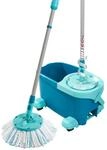 Leifheit Set CLEAN Twist Disc Mop Ergo 2.0 mit Rollwagen, Bodenwischer mit...