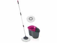 Leifheit Set Clean Twist Disc Mop 60 Years Edition pink, Wischer für...