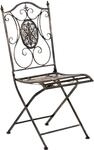 CLP Gartenstuhl Sibell im Landhausstil, aus Metall mit klappbarem Design, ideal f&uuml;r