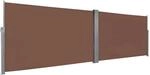 vidaXL Seitenmarkise 160x600 cm Braun Markise Sichtschutz Sonnenschutz Balkon