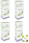 Organ(y)c, Flache Slipeinlagen aus 100% zertifizierter Bio-Baumwolle - 4 Packungen zu