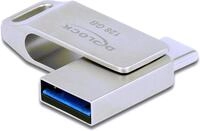 Delock USB 3.2 Gen 1 USB-C + Typ-A Speicherstick 128 GB - Metallgeh&auml;use